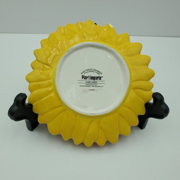 Pier 1 Sunflower Plates 7" Appetizer Dessert Side Salad Display Flower Plates - Picture 7 of 8